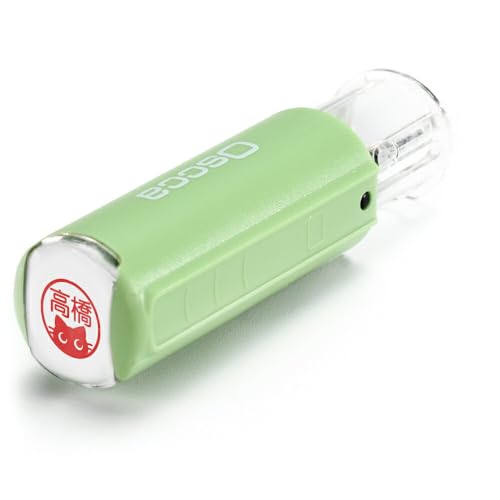 はんこ祭り ねこじるし (ピスタチオ) オスカ Oscca ネーム印 認印 印鑑 はんこ イラスト入り スタンプ キャップレス 回転式[HK020]のサムネイル