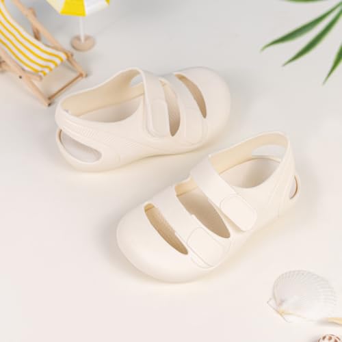 HsdsBebe Little Kids Beach Sandals Toddler Boys Girls Jelly Sandals Closed-Toe With Anti-Slip Rubber Sole Children Summer Outdoor Water Shoes4