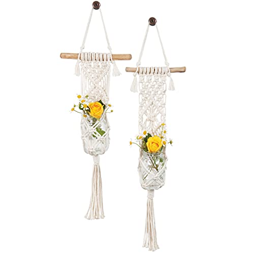Solid Oak Macrame Plnt Hngr Kt Two Minis, Us:one Size #TOP1