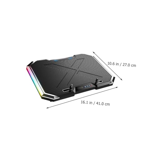 Base para laptop con ventilador y luces RGB ajustable miniatura 2