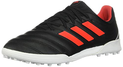 adidas Men's Copa 19.3 Turf Soccer Shoe, Black/hi-res red/Silver Metallic, 8.5 M US