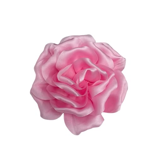 Image of Dainty Peony Rose Flower Brooches Lapel Pins Delicate Elegant Fabric Flowers Brooch Pin for Women Flower Corsage for Wedding Party Accessories Jewelry Gifts100mm