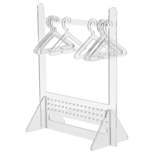 BESPORTBLE Soporte para Pendientes de Acrílico Transparente 8 Perchas, Organizador Compacto para Exhibición de Joyas en Hogar y Tiendas, Diseño Estable y Portátil, Adecuado para Almacenar