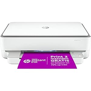HP ENVY 6020 All-in-One, Draadloze Wifi kleuren inktjet printer voor thuis (Afdrukken, kopiëren, scannen) Inclusief 3…