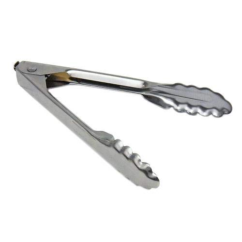 7" Stainless Utility Tongs w/Lock by Edlund – 7 Inch, Stainless Steel, Silver, Model 34219