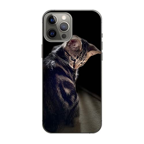 Coque protection iPhone 14 Pro Max antichoc en TPU souple motif chat