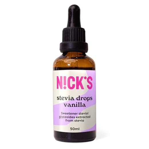 NICKS Stevia Líquida Gotas Vainilla (50ml) Edulcorante Líquido Cero Calorías Dieta Keto Estevia Sin Azúcar Sin Glutin Low Carb Stevia Drops Vanilla