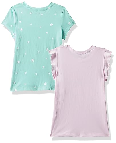 Image of Amazon Brand - Jam & Honey Girls Cotton Graphic Printed Half Sleeves T-Shirt | Regular Fit | Soft & Breathable | Age 2-8 Years (Available in Pack of 5 & Pack of 3)