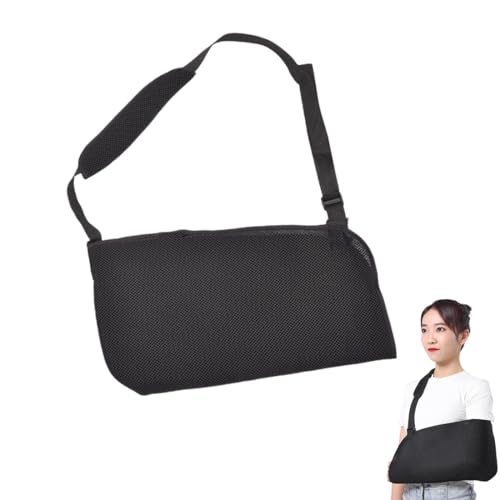 OUDQFCJ Echarpe Ajustable, Avec Maille Respirante et Protège-nuque en Mousse, Atelle pour Gauche/Droit, Sangle de Soutien pour Poignet Cassé, Blessures au Bras et au Coude - Taille L