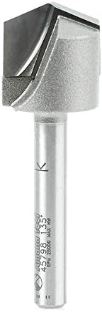 Amana Tool - 45798 Carbide Tipped Double Edge Folding V-Groove 135 Deg x 0.080" Tip Wi