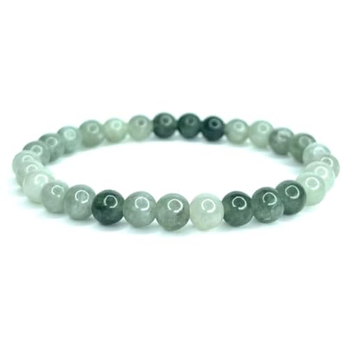 Vera Mentis Bracelet en Jade de Chine Naturel – Perles 6 MM – Lithothérapie, Harmonie & Sérénité – Bijou Énergétique Authentique & Élégant – Idée Cadeau Bien-Être pour Femme