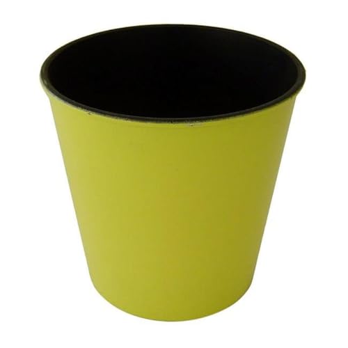 5.25 in. Round Tapered Recycled Plastic Planter Yellow