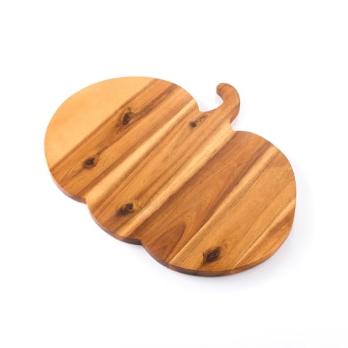 Pumpkin Shaped Wood Serving and Cutting Board, Charcuterie Servin...