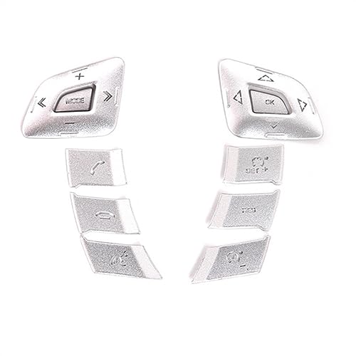 Boutons de volant Jaguar XJ XJL 2010-2019 embellis par ces autocollants décoratifs premium