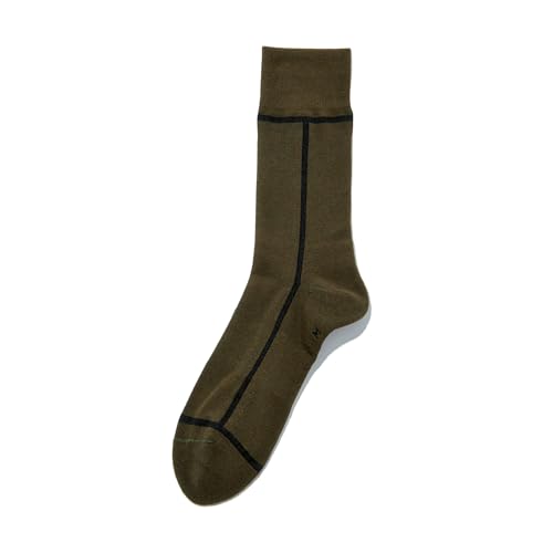 [CHICSTOCKS] ＜公式＞シックストックス ソックス メンズ 靴下 レディース【奈良で編む日本製靴下】ギフト 男性 22-28cm ライン (67×10 ジャングルグリーン×ブラック, L)の商品画像（Amazon）