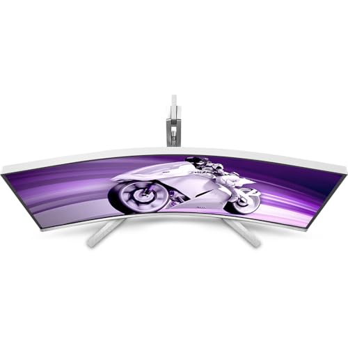 Evnia 34M2C8600 Monitor da gioco curvo OLED WQHD da 34 pollici,175 Hz, Ambiglow, HDR400, FreeSync Premium Pro,G-Sync Comp.(3440x1440, 0,1 ms GtG, HDMI, DisplayPort,USB-C,USB Hub) grigio/bianco - Monitor - Immagine 4