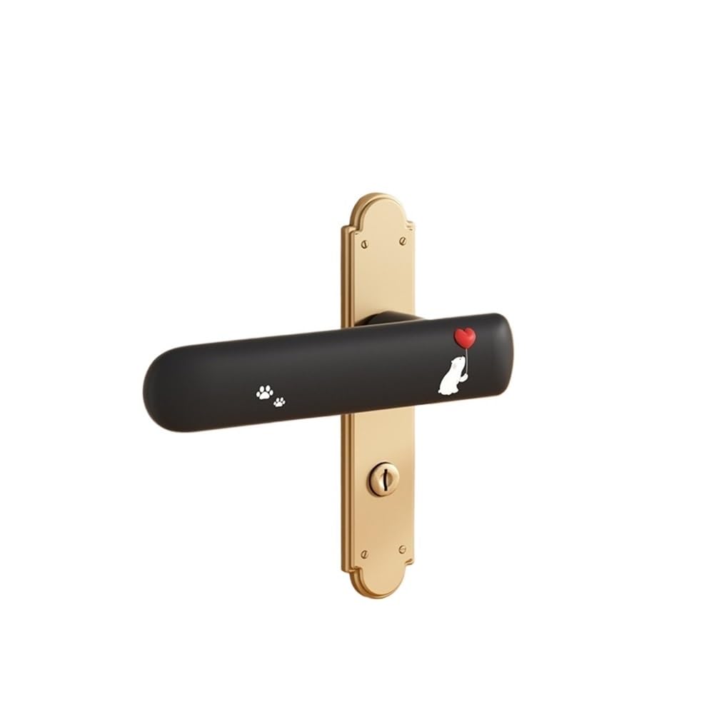 TIANSHENGQI Cute Silicone Door Knob Cover Cartoon Cold-Proof Handle Anti-Collision Protective Pad for Home(Black-Left)