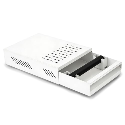 Detachable Stainless Steel Coffee Knock Box Drawer for Home and Office, Thickened Espresso Grounds Container for Coffee Enthusiasts (White)