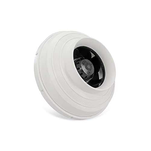 Image of Festa AMG Fury Radon Fan - Quiet and Energy Efficient 520 CFM Radon Mitigation System Inline Fan - 8 inch Electric Waterproof Inline Duct - Made with Sturdy Glass Reinforced Poly-Resin - White