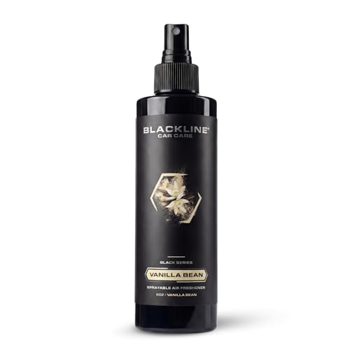 Image of Blackline Car Care - Vanilla Bean Car Air Freshener Spray, Long-Lasting, Premium Odor Eliminator for Cars, Trucks, RVs, SUV, or Home Use - 8 fl OZ - Air Freshener - Vanilla Bean Spray