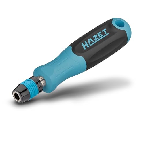 HAZET Bit Holder 811BHK 1/4 Inch Hexagon 3.86 in Length Bayonet Lock for Secure Hold Non-Slip 3-Component Handle for Manual and Machine Operation