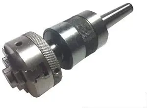 High Precision 2MT Shank Revolving Live Center M14x 1 with 65 mm 3 Jaw Self Centering Chuck-Lathe's Tailstock Quality Engineering Machine Tools