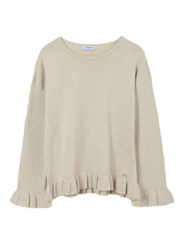 Mayoral Frills Sweater for Girls Beige Lure