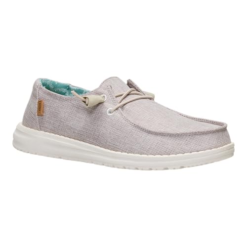 Image of HEYDUDE Women's Wendy Chambray | Women's Shoes | Women's Lace Up Loafers | Comfortable & Light-Weight