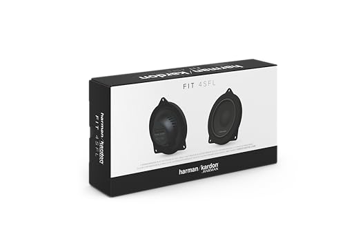 Harman Kardon FIT 4SFL Koaxial Lautsprecher Auto 10mm (4 Zoll): Car HiFi Lautsprecher mit 45W RMS und 360W Peak, klare Stmmen Flache Nachrüstlösung für Fronttür - Paarweise
