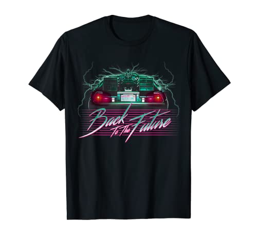 Back To The Future Retro Delorean Portrait T-Shirt Cover