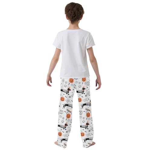 Boys' Pants Halloween Dachshund Dogs Cute Long Bottoms Jogger Pants Elastic Waist Trousers with Pockets S-XL3