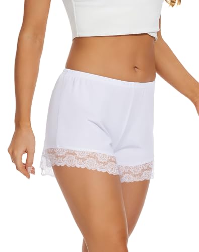 Image of MANCYFIT Bloomers for Women, Lace Trim Slip Shorts