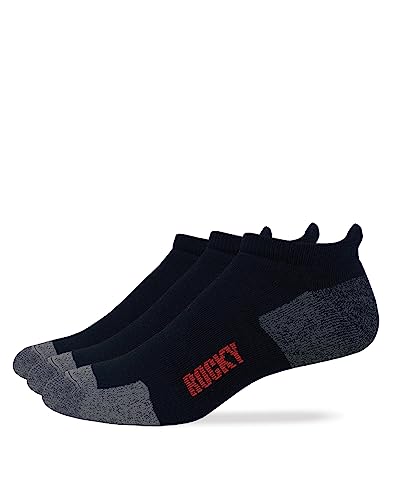 Rocky Mens Cotton Full Cushion Low Cut Heel Tab Socks 3 Pair Pack