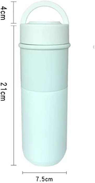 Termo de Viaje con Aislamiento al Vacío Taza Aislada con Filtro de té Botella de vacío Sellada de Acero Inoxidable de Gran Capacidad L Taza de Aislamiento de Volumen (Color : Dark, Size : One size) (