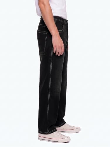 Image of GINGTTO Men's Baggy Barrel Jeans Wide Leg Y2K Denim Pants | Loose Fit Streetwear Casual Hip Hop Skater Vintage Style
