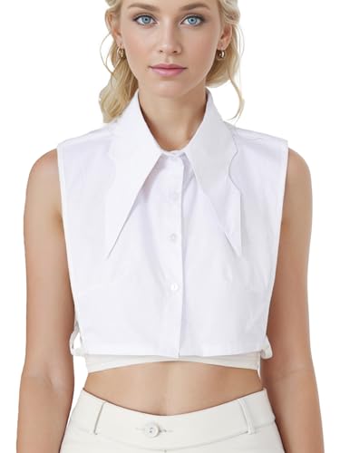 Detachable Pointed White Collar Fake Dicky Collar Cuellos Falsos para Mujer Half Shirts for Women Layering