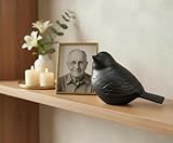 Bird Urn Small Keepsake Cremation Urn for Human or Pet Ashes, Premium Quality Memorial for Beloved Pets & Loved Ones, Durable Solid Design for Women (Black, Small, Solid)