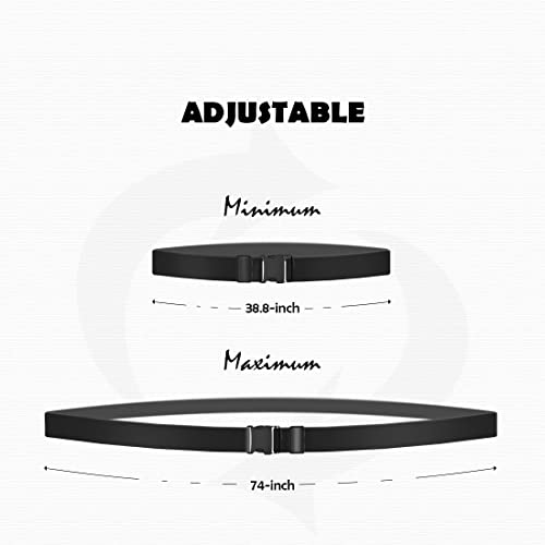 Image of 2pcs 74″x2″Luggage Straps for Suitcases,Adjustable Suitcase Straps and Heavy Duty Strap Buckle Packing Straps Travel Accessories,Black