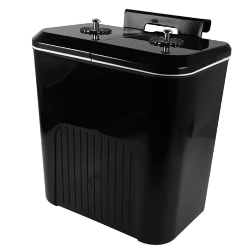 Caneca de basura rectangular negra para montaje en pared miniatura 1