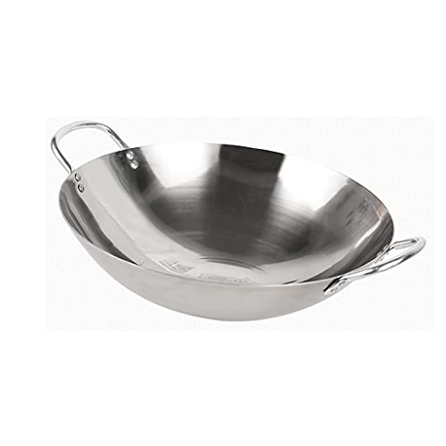 Wok de acero inoxidable de 36cm para uso doméstico y comercial miniatura 1