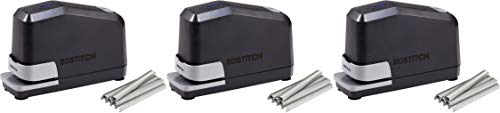 Bostitch Impulse 45 Sheet Electric Stapler Value Pack - Double Heavy Duty, No-Jam with Trusted Warranty Guaranteed by Bostitch, Black (B8E-Value) - 3 Pack