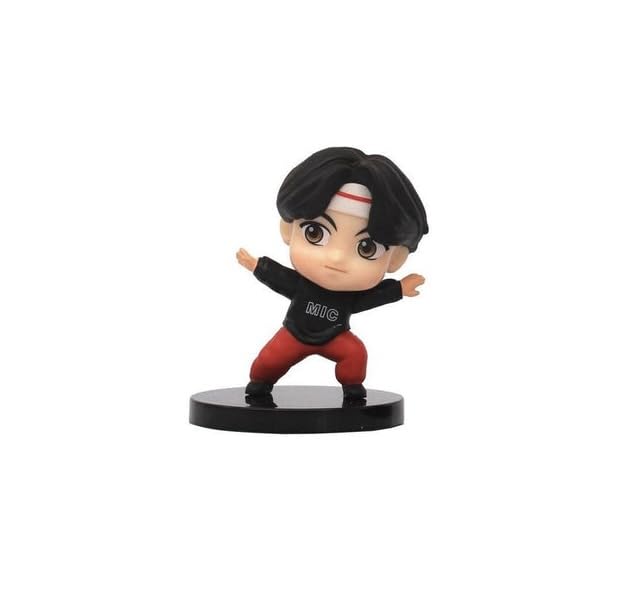 Kawaii Kart | BTS Tiny Tan Mic Drop Figure - Jin | Cute and Quirky BTS Toy Gift Statue Merchandise for Kids and Kpop Lovers (Height - 7 cm)