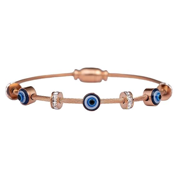 MEENAZ evil eye bracelet for woman Evil Eye Bangles for women Anti Tarnish Stylish Adjustable Bracelet for girls Rose gold Kada for Women Accessories Jewellery Women Girls friendship crystal -558 (B0CWF4D584) Amazon Price History, Amazon Price Tracker