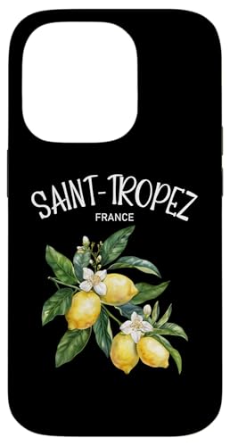 Saint-Tropez Lemon Art French Lover Francia Costa Azul Carcasa para iPhone 14 Pro