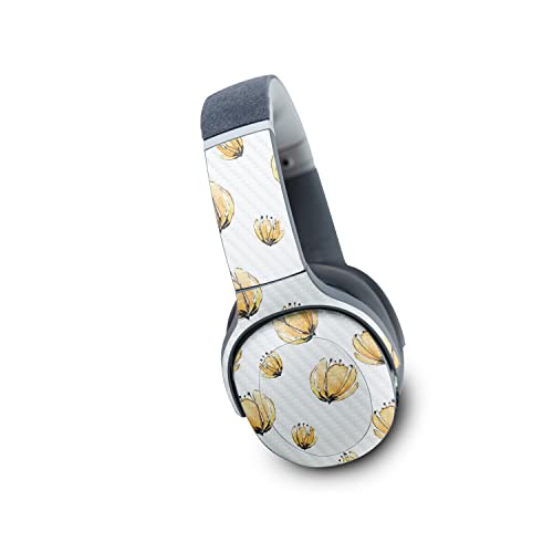 Image of MightySkins Carbon Fiber Skin Compatible with Skullcandy Crusher Evo Wireless - Yellow Poppy | Protective, Durable Textured Carbon Fiber Finish | Easy to Apply | Made in The USA