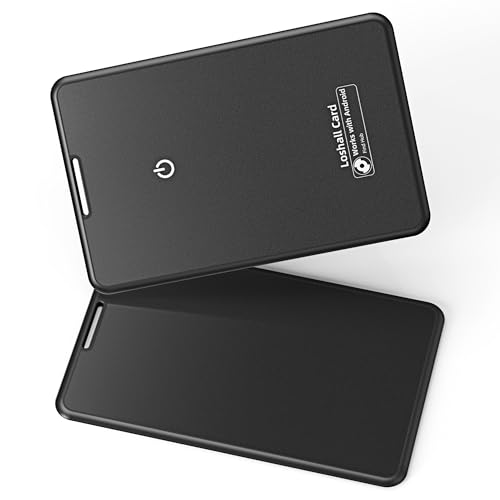 Android Tracker Tag Wallet Tracker Card-work with Google Find Hub Bluetooth Smart Card Item FinderLocator for children Luggage Suitcase Keys Passports IP68 Waterproof Black Slim (1-pack)