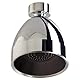 Siroflex 2765/S Feststehender Brausekopf Made in Italy | Brausekopf mit Kugelgelenk aus verchromtem Messing | Verchromter Brausekopf Schwarz | Brausekopf mit Anti-Kalk-Wirkung| Mit wassersparendem Durchflussbegrenzer