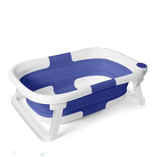 Baignoire pliable bébé avec bouchon thermosensible et design antidérapant