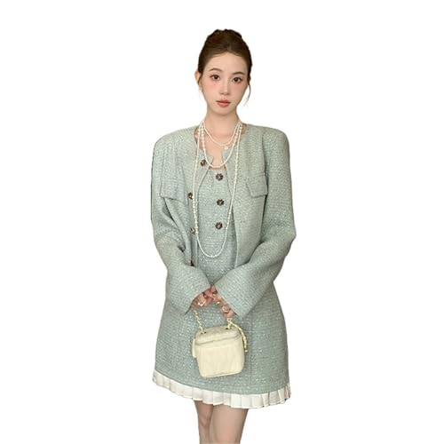 Ensemble 2 pièces pour femme avec veste à bretelles chic pour l'automne et l'hiver