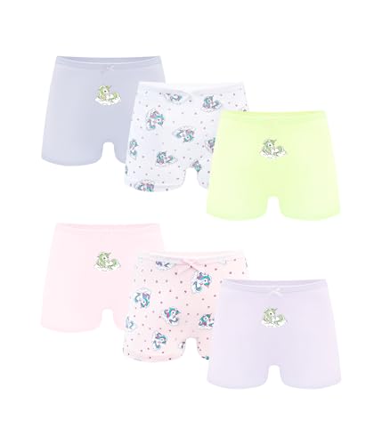 Lot de Boxers en Coton pour Filles – sous-vêtements Doux et Respirants, Boxers Confortables pour Enfants de 2 à 12 Ans (Pack de 6) (8-10 Years, KT01)